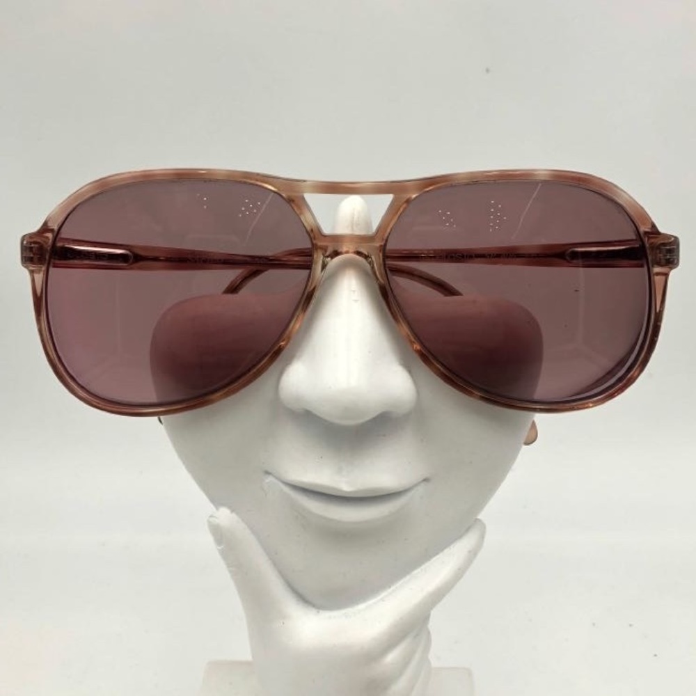 Vintage Safilo Brown Transparent Aviator Sunglasses Frames 406 O5A